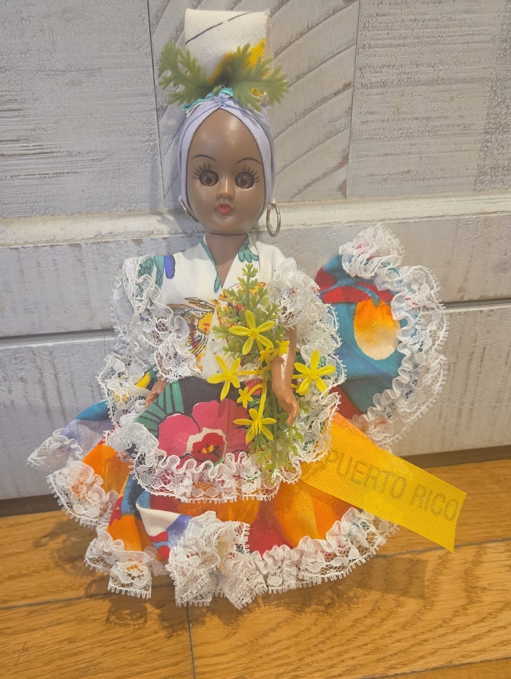 Vintage Cayman Islands Souvenir Collectible Doll with Blinking Eyes